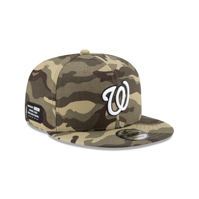 Green Washington Nationals Hat - New Era MLB Armed Forces Weekend 9FIFTY Snapback Caps USA1873642